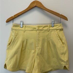 Sunny Yellow High Waist Women's Shorts